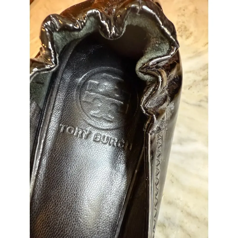 Tory Burch Reva Patent Leather Ballet Flats Black 7